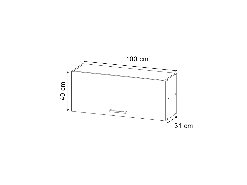 Väggskåp mint hus på landet/vit 100x31x40 r-line