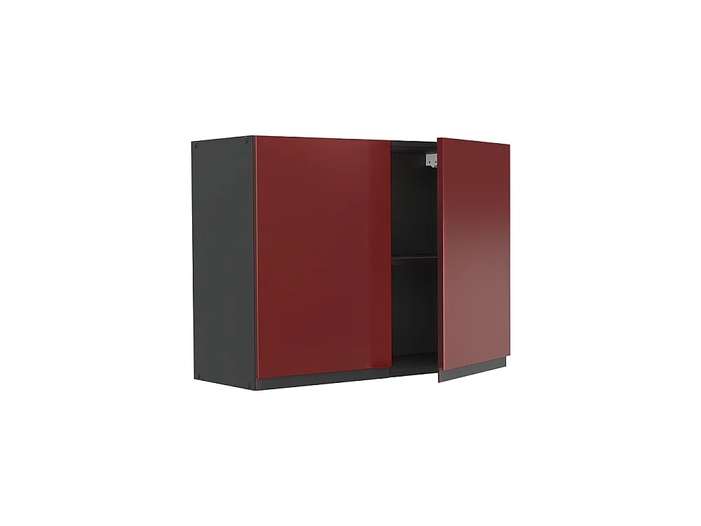 Glass kitchen cabinet red/anthracite 80x31x60 r-line