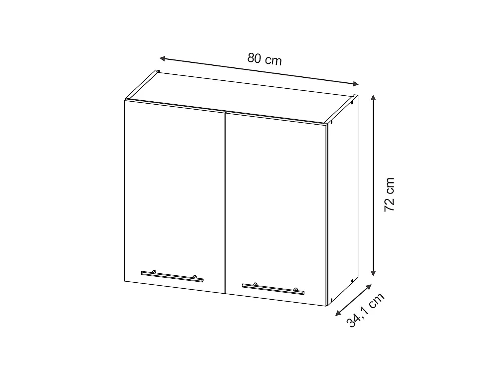 Wall cabinet anthracite high gloss/anthracite 80x34.1x72 fame-line