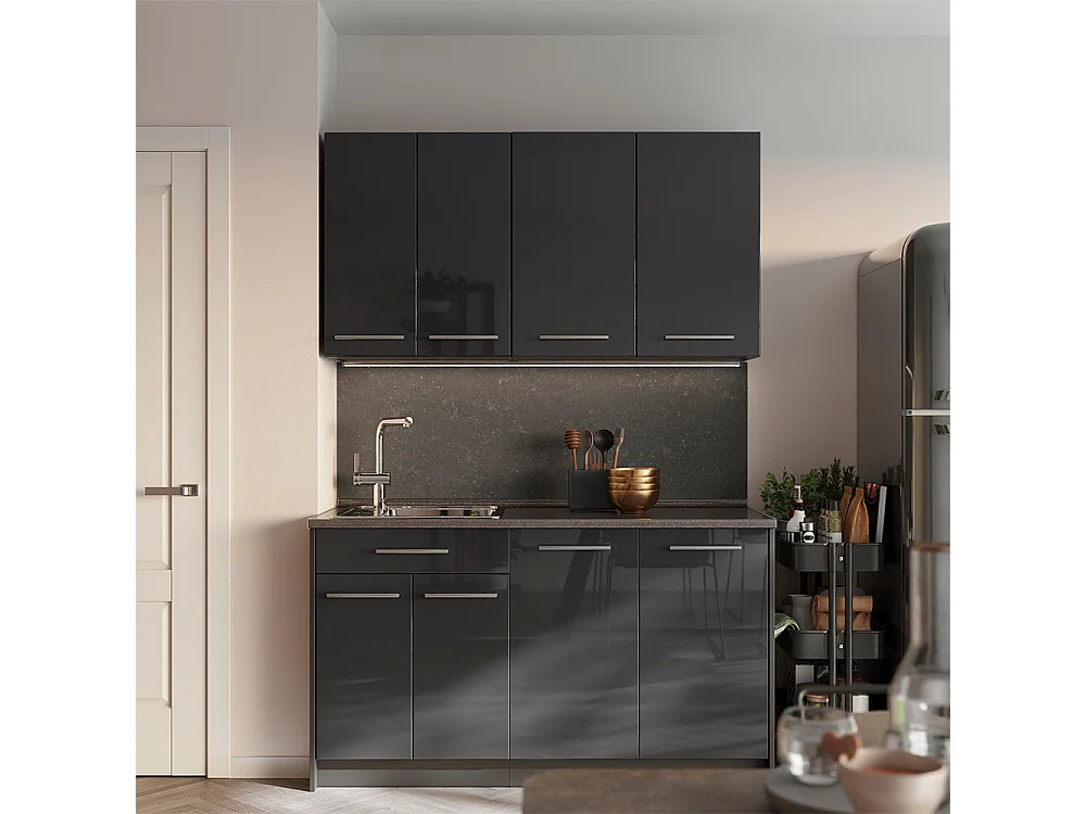 Wall cabinet anthracite high gloss/anthracite 80x34.1x72 fame-line