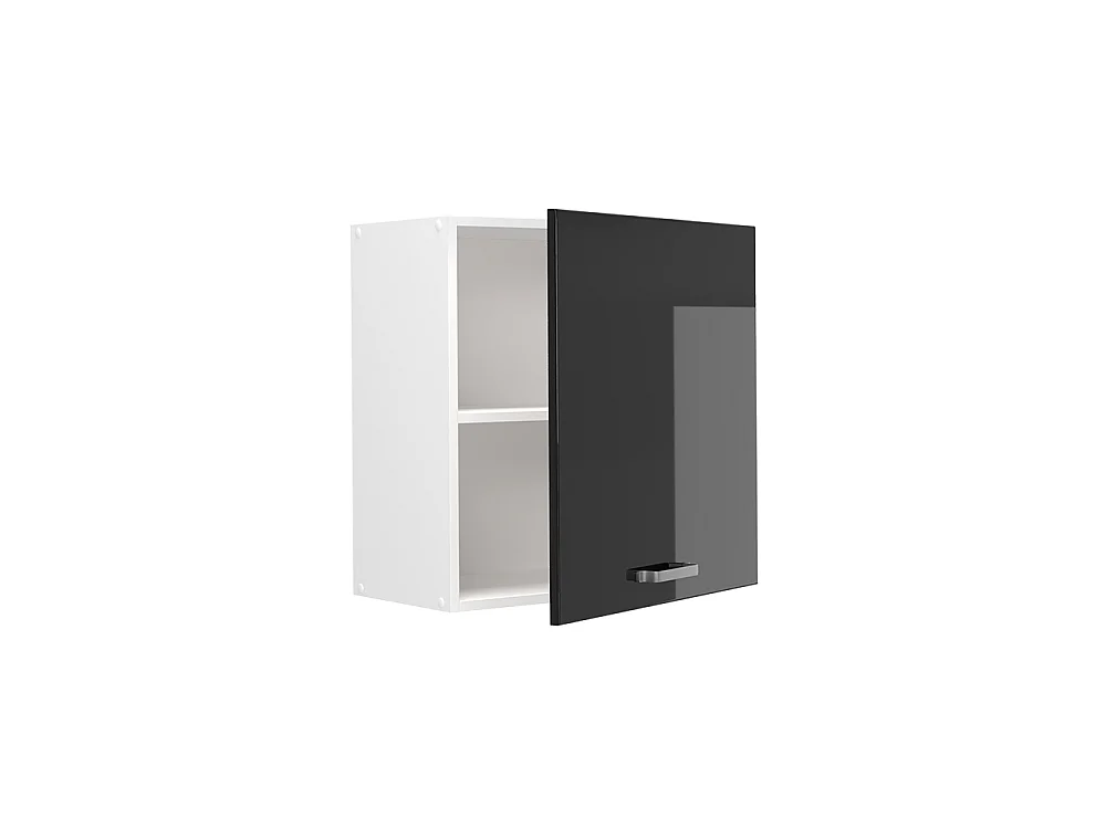 Wall cabinet black oak high gloss 60x31x60 r-line