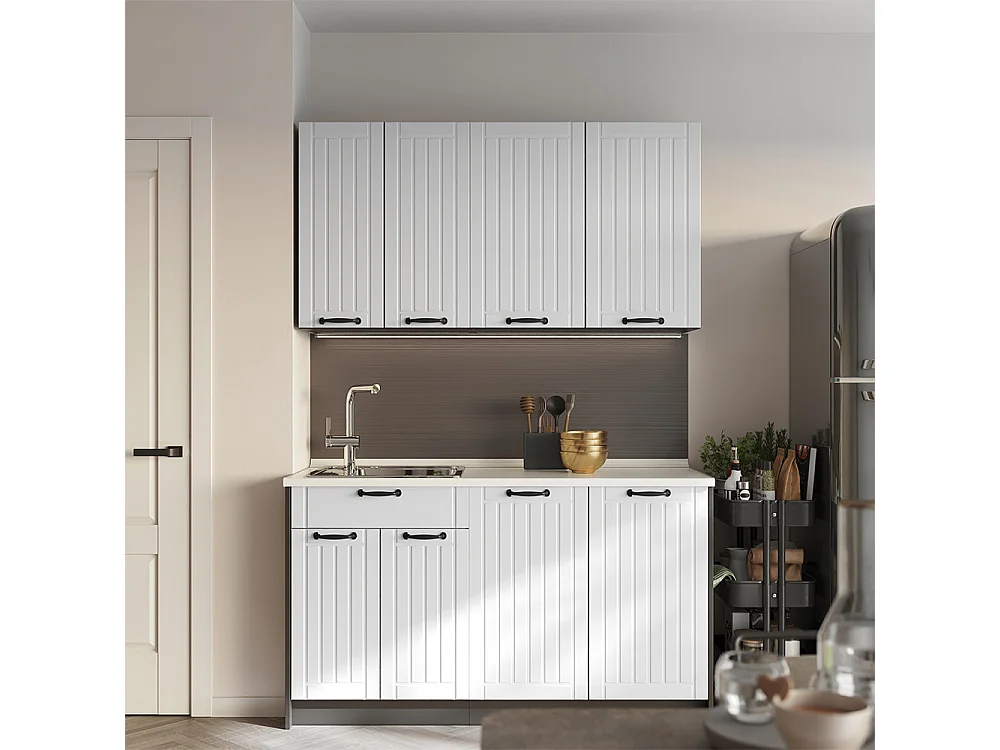 Wall cabinet white high gloss/anthracite 80x34.1x72 fame-line