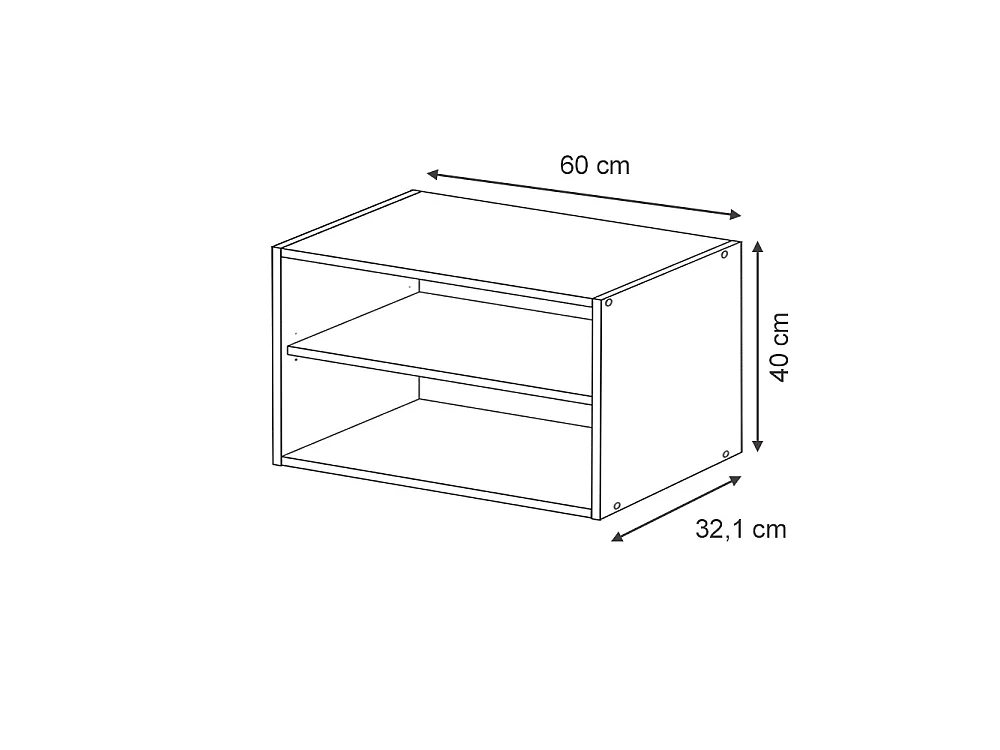 Wall cabinet anthracite/anthracite 60x32.5x40 fame-line