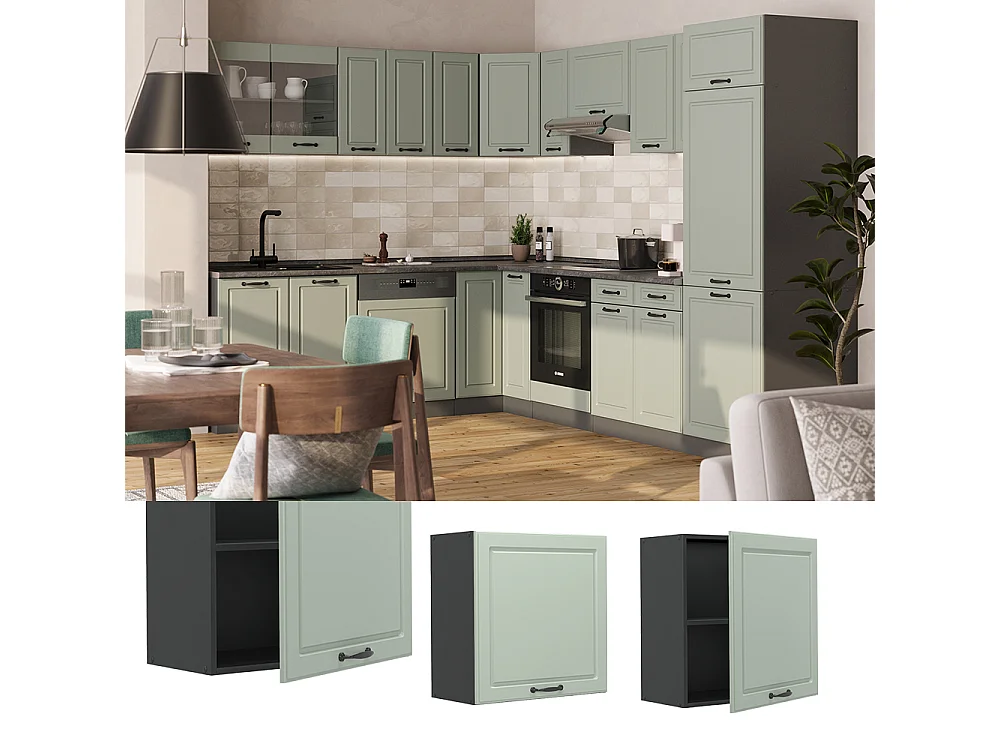 Wall cabinet mint shaker style/anthracite 60x31x60 r-line