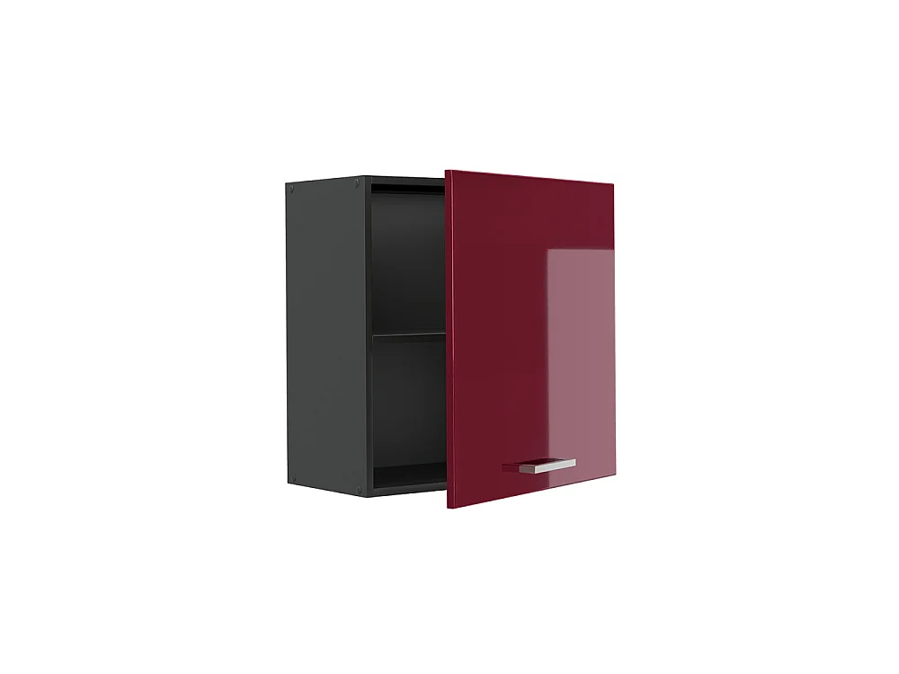 Wall cabinet red high gloss/anthracite 60x31x60 r-line