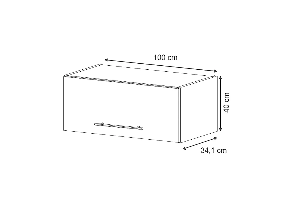 Wall cabinet white high gloss/white 100x34.1x40 fame-line