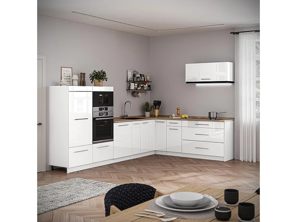 Wall cabinet white high gloss/white 100x34.1x40 fame-line