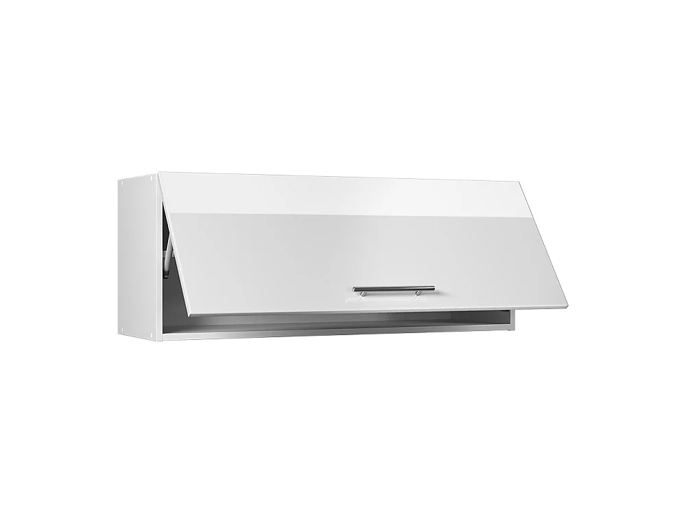 Wall cabinet white high gloss/white 100x34.1x40 fame-line