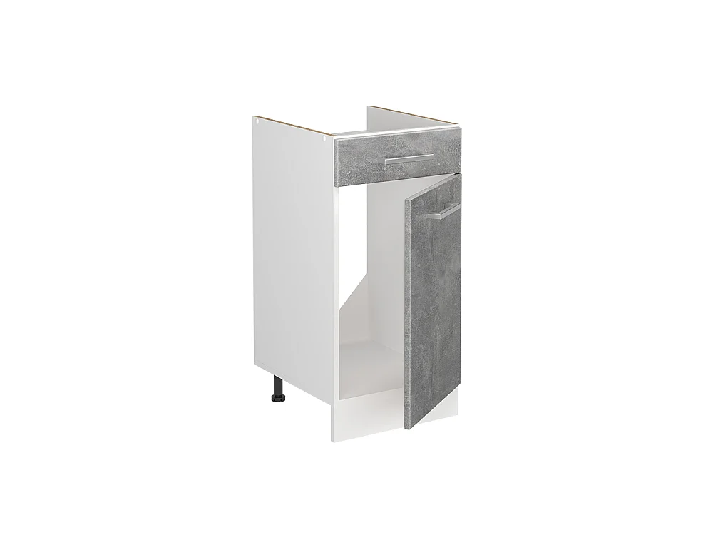 Sink base cabinet concrete/white 40x60x81.6 r-line