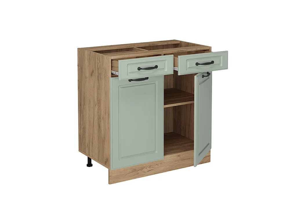 Kitchen base cabinet mint shaker style/golden oak 80x60x81.6 r-line