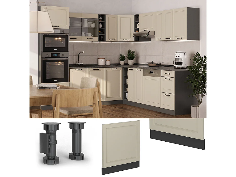 Front panel sand Shaker Style/anthracite 60x60x67.4 r-line