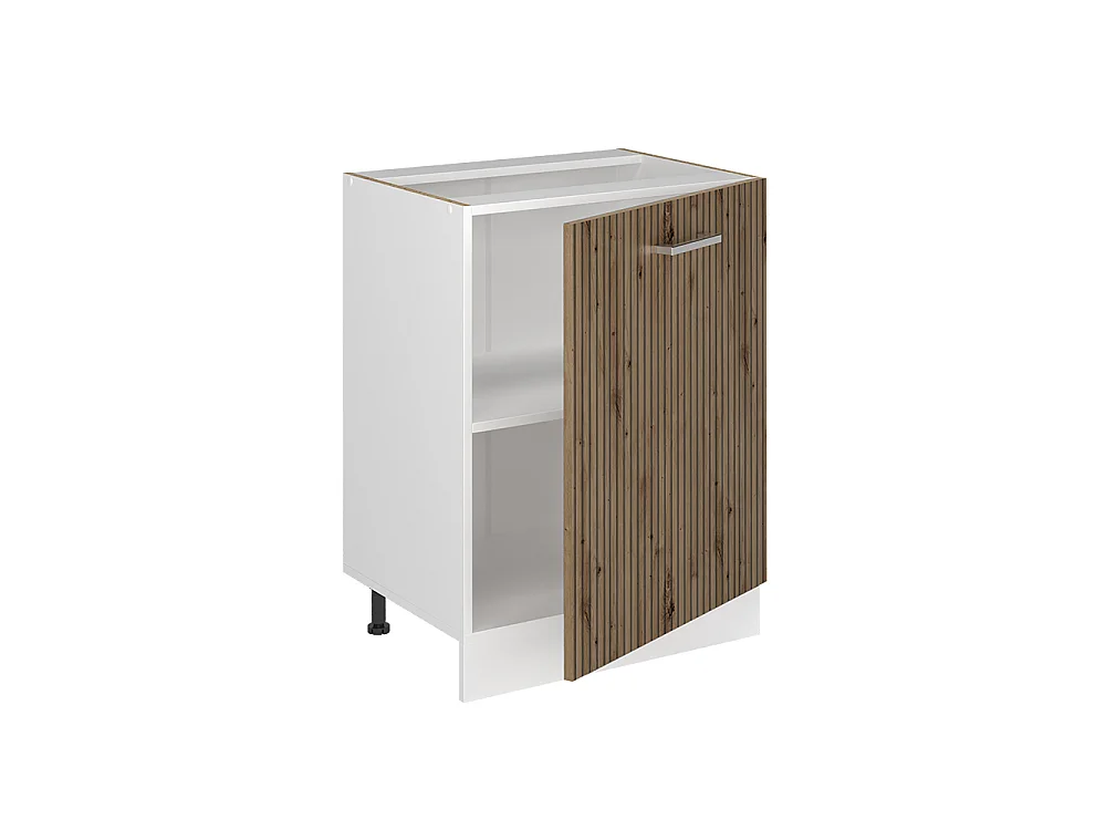 Kitchen base cabinet artisan oak/white 60x46x81.6 r-line