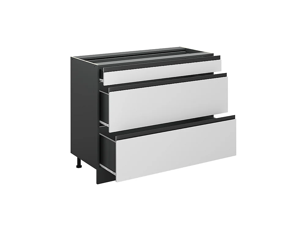 Köksunderskåp vit/antracit 100x46x81.6 r-line