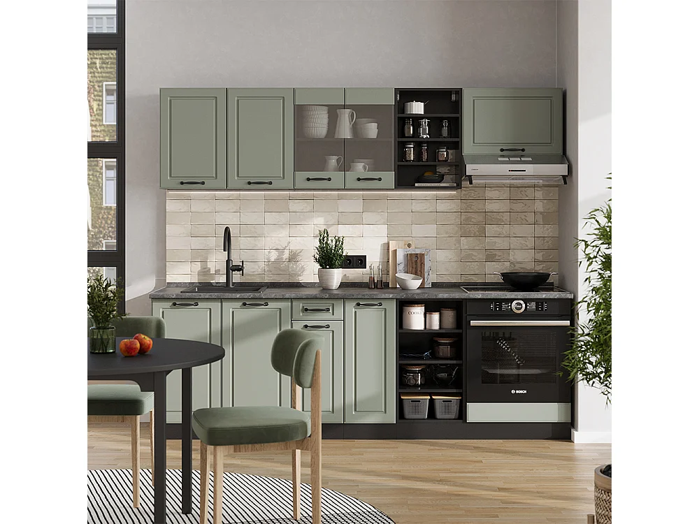 Kitchen base cabinet mint shaker style/anthracite 40x60x81.6 r-line