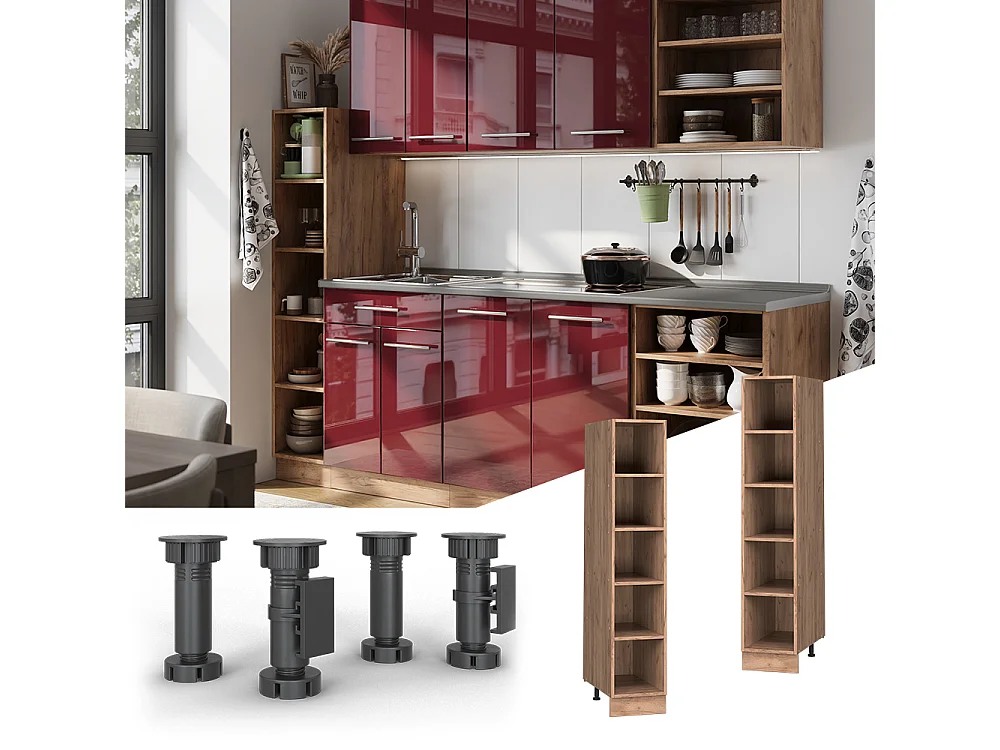 Kitchen shelf goldkraft oak 30x56.4x153.6