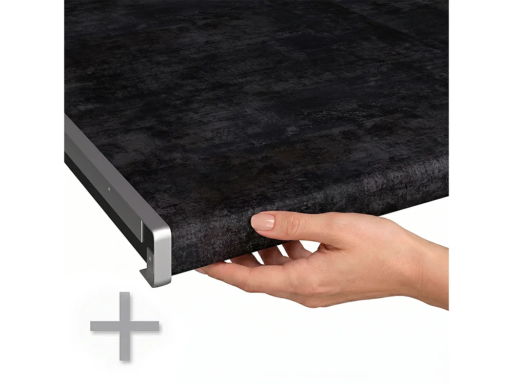Kitchen shelf anthracite 50x60x82 fame-line