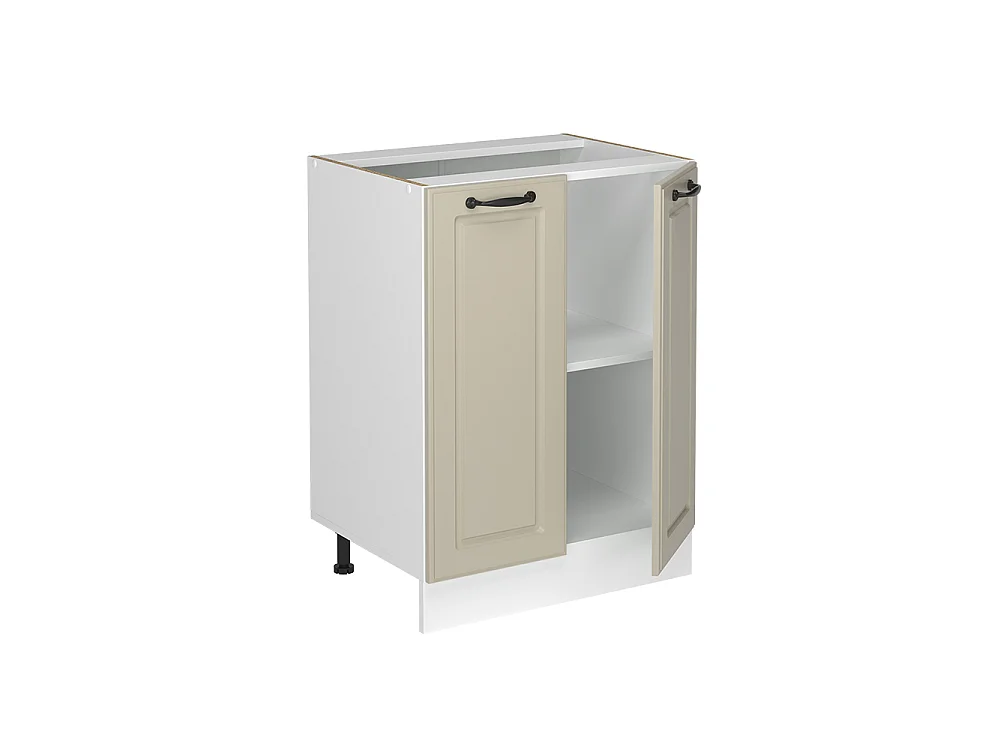 Kitchen base cabinet sand Shaker Style/white 60x60x81.6 r-line