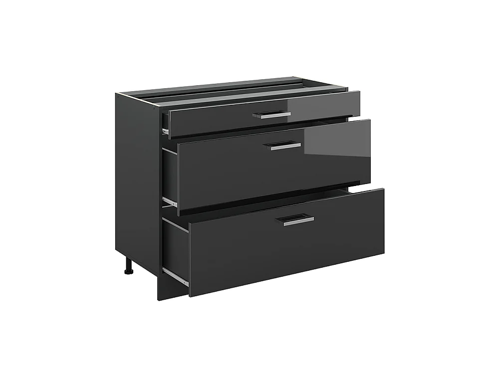 Köksunderskåp antracit högblank/antracit 100x60x81.6 r-line