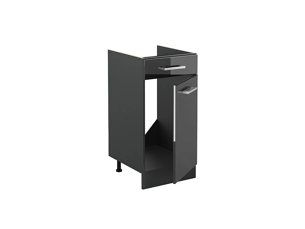Kitchen base cabinet anthracite high gloss/anthracite 40x60x81.6 r-line
