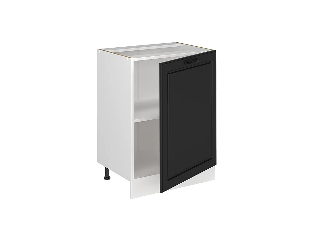 Kitchen base cabinet anthracite shaker style/white 60x46x81.6 r-line