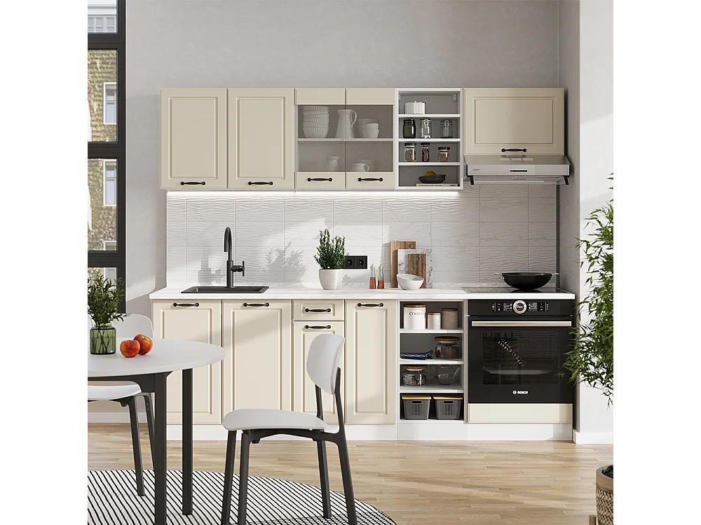 Kitchen base cabinet sand Shaker Style/white 40x60x81.6 r-line