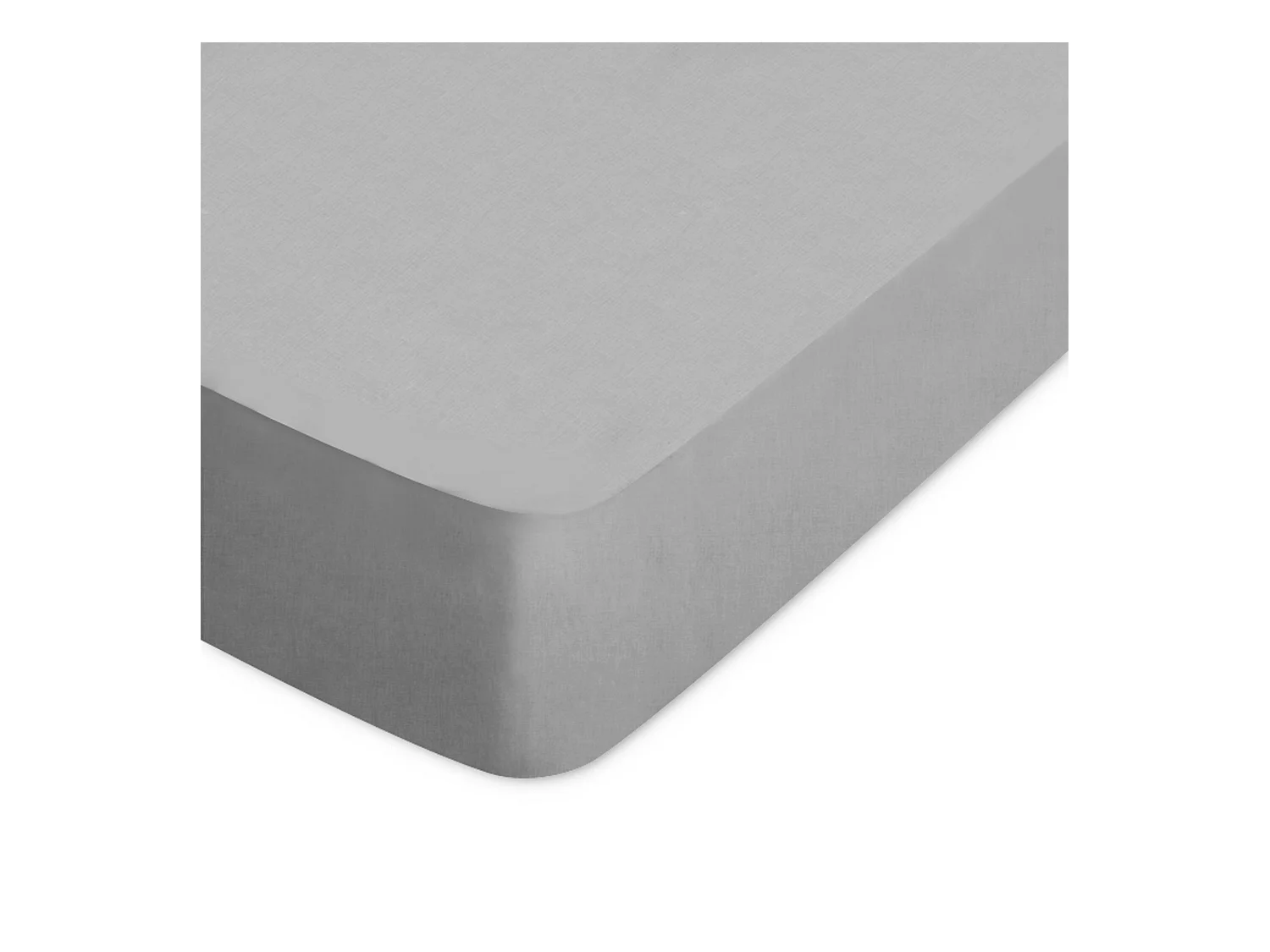 Drap housse uni 160x200 cm bonnet 30 cm coton ALTO Alu