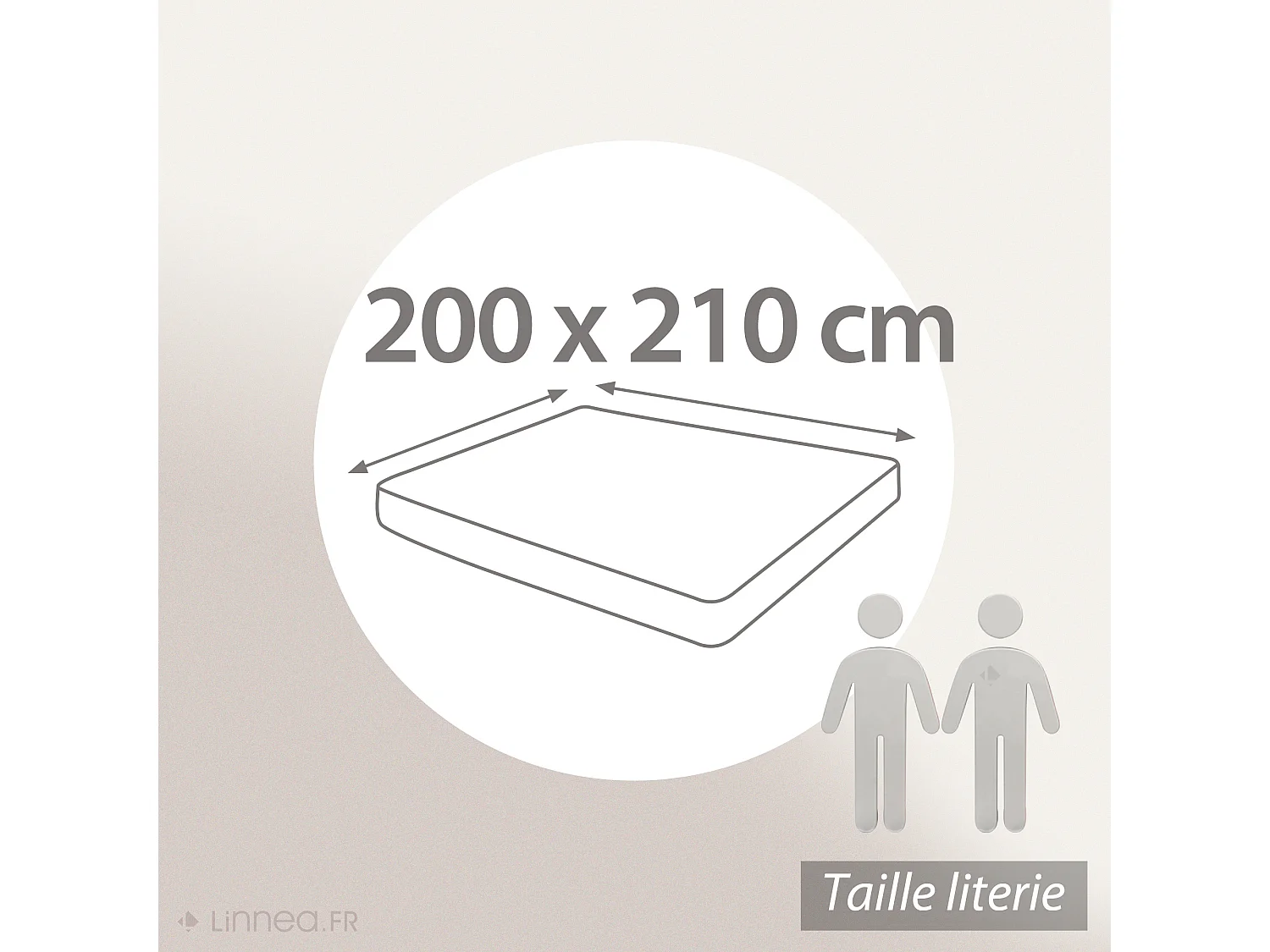 Drap housse uni 200x210 cm bonnet 30 cm coton ALTO Alu