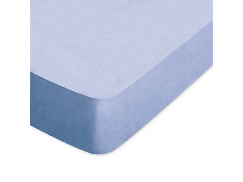 Drap housse uni 90x200 cm bonnet 30 cm coton ALTO Belle ile