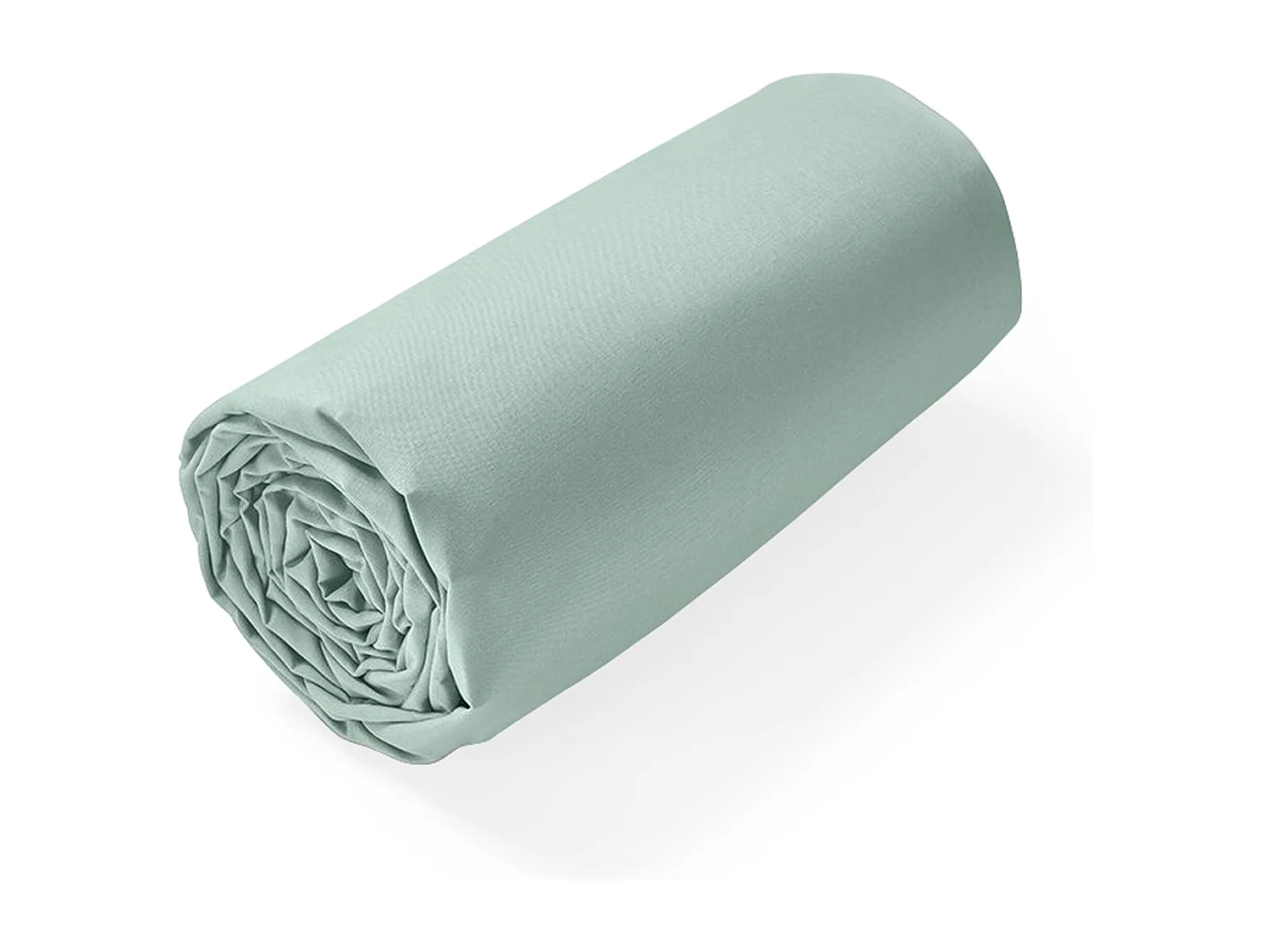 Drap housse uni 120x190 cm bonnet 30 cm coton ALTO vert fleur d'amandier