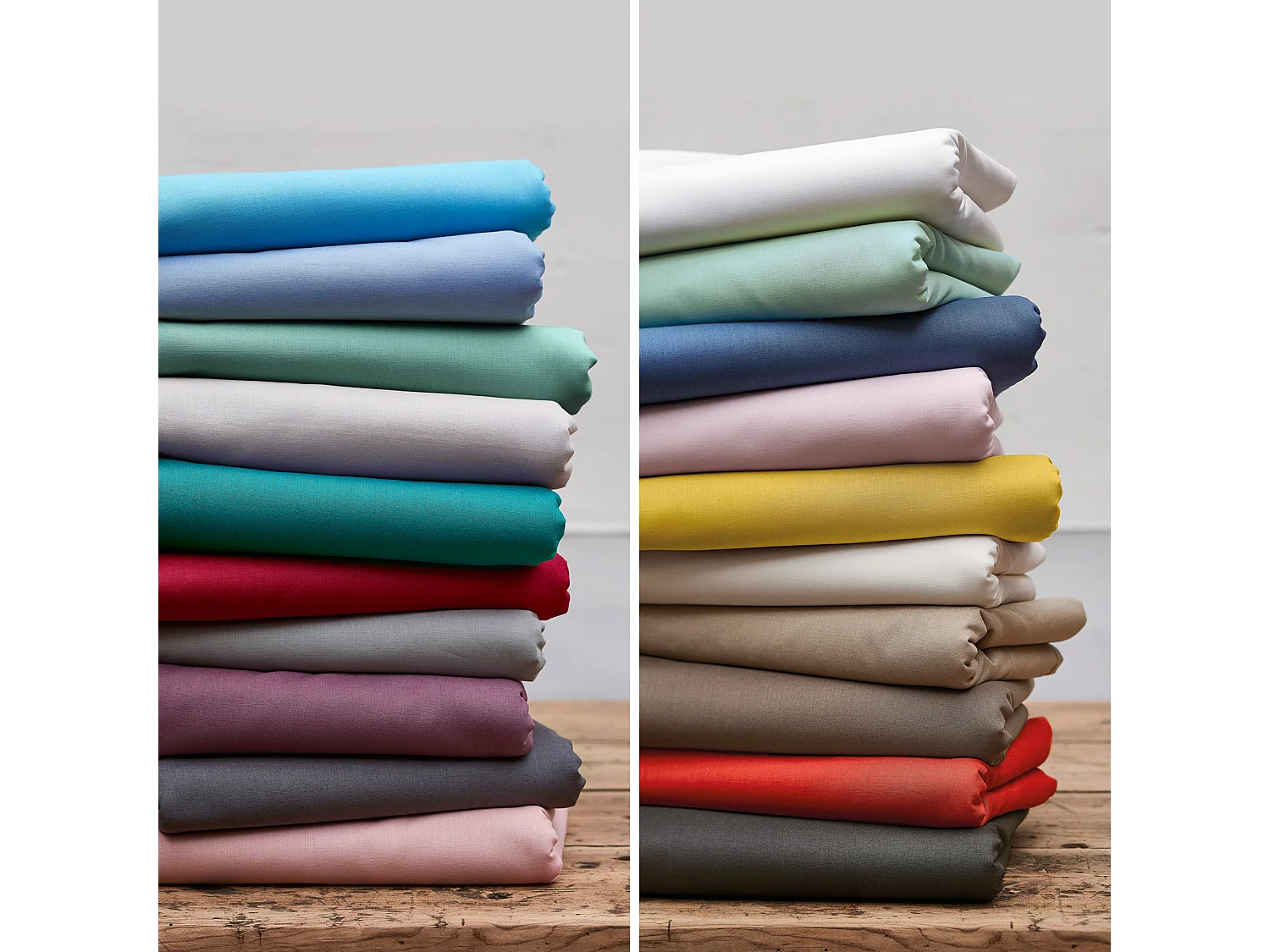 Drap housse uni 110x210 cm bonnet 30 cm coton ALTO Crème