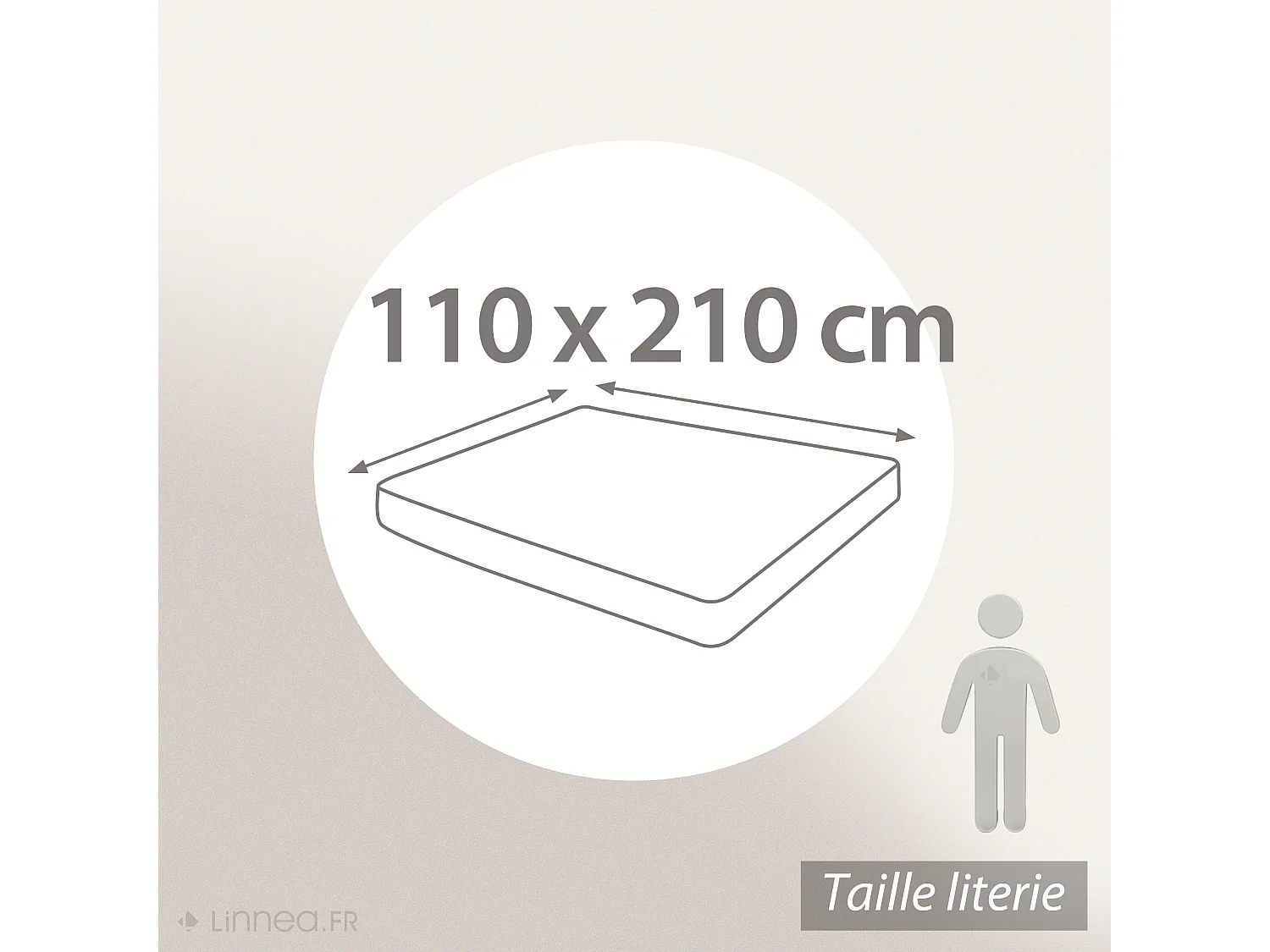 Drap housse uni 110x210 cm bonnet 30 cm coton ALTO Crème