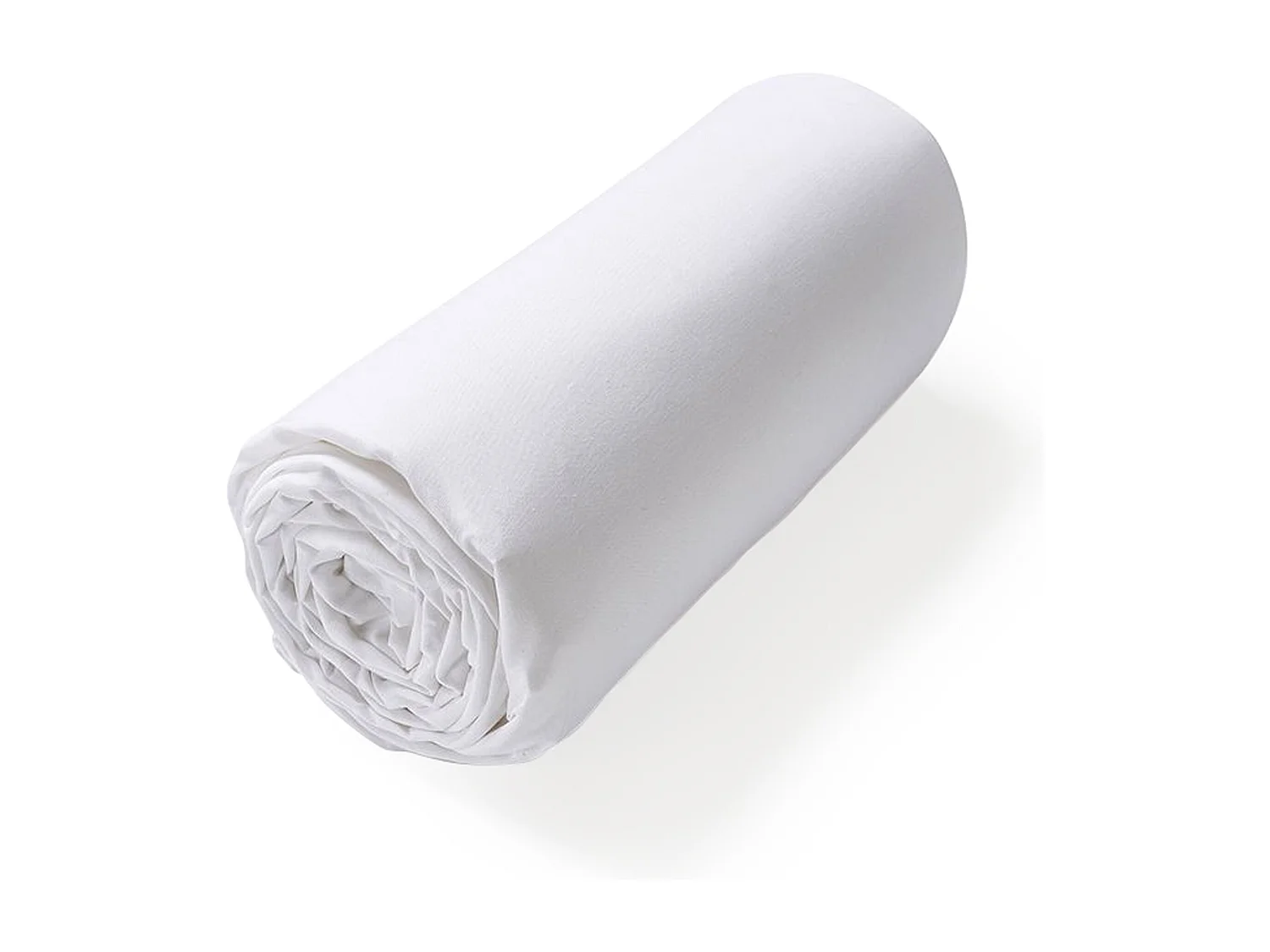 Drap housse uni 120x190 cm bonnet 50 cm coton ALTO blanc