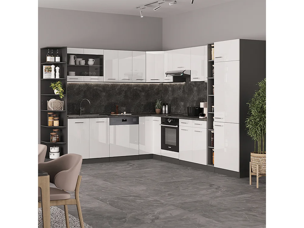 Kitchen shelf anthracite/anthracite 20x55x206.8 r-line