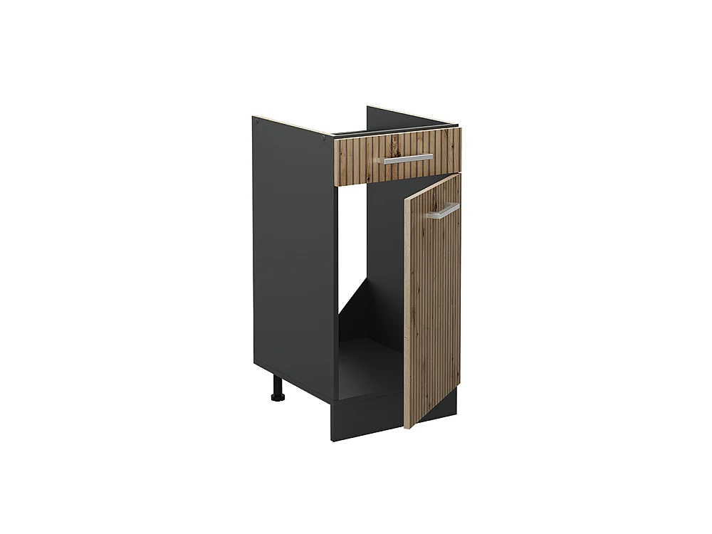 Kitchen base cabinet artisan oak/anthracite 40x46x81.6 r-line