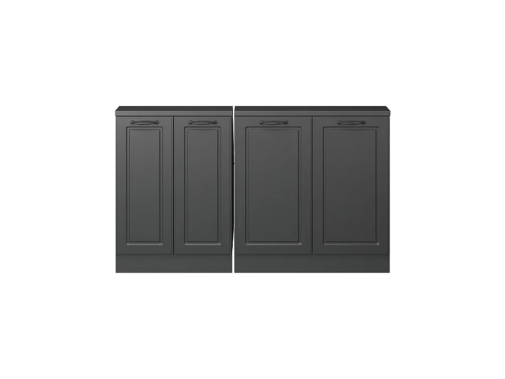 Ensembles de meuble de rangement sous pente anthracite maison de campagne/anthracite 140x46x81.6 rion