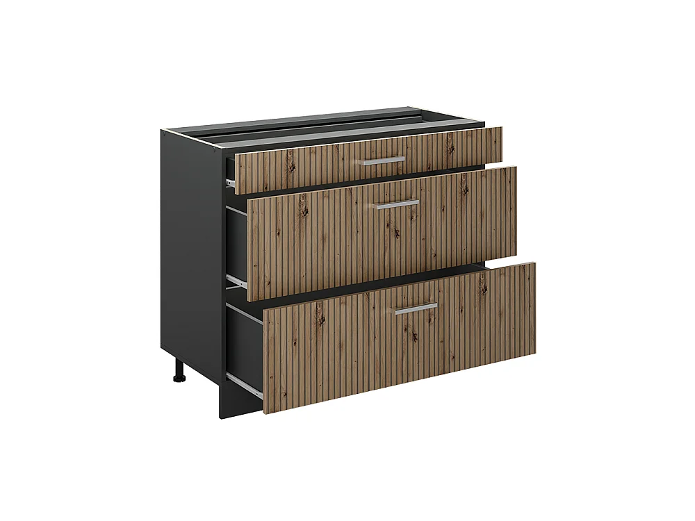 Köksunderskåp hantverks ek/antracit 100x60x81.6 r-line