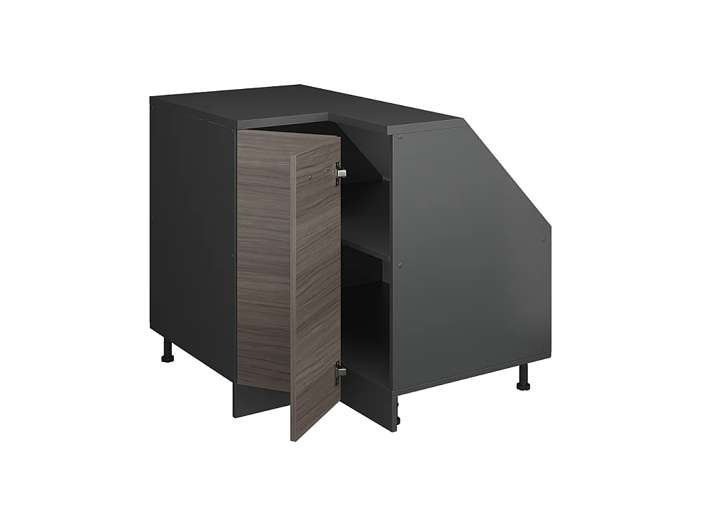Meuble de rangement sous pente Armoire dangle gris noble 75.6x60x81.6 rion