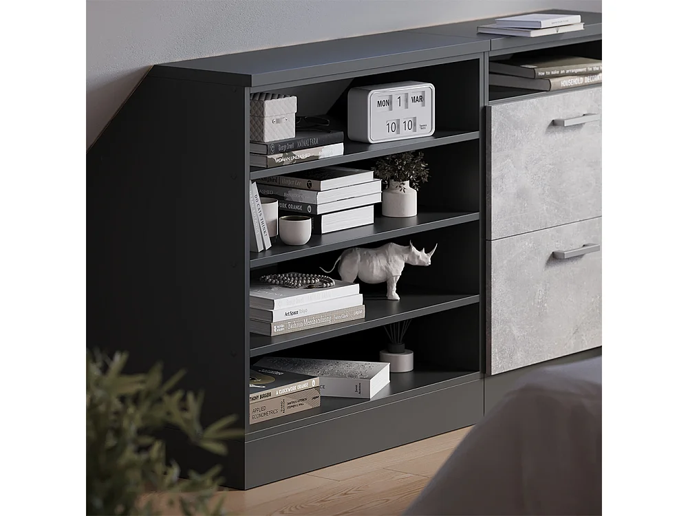 Dachschrägenschrank anthrazit 80x60x81.8 rion