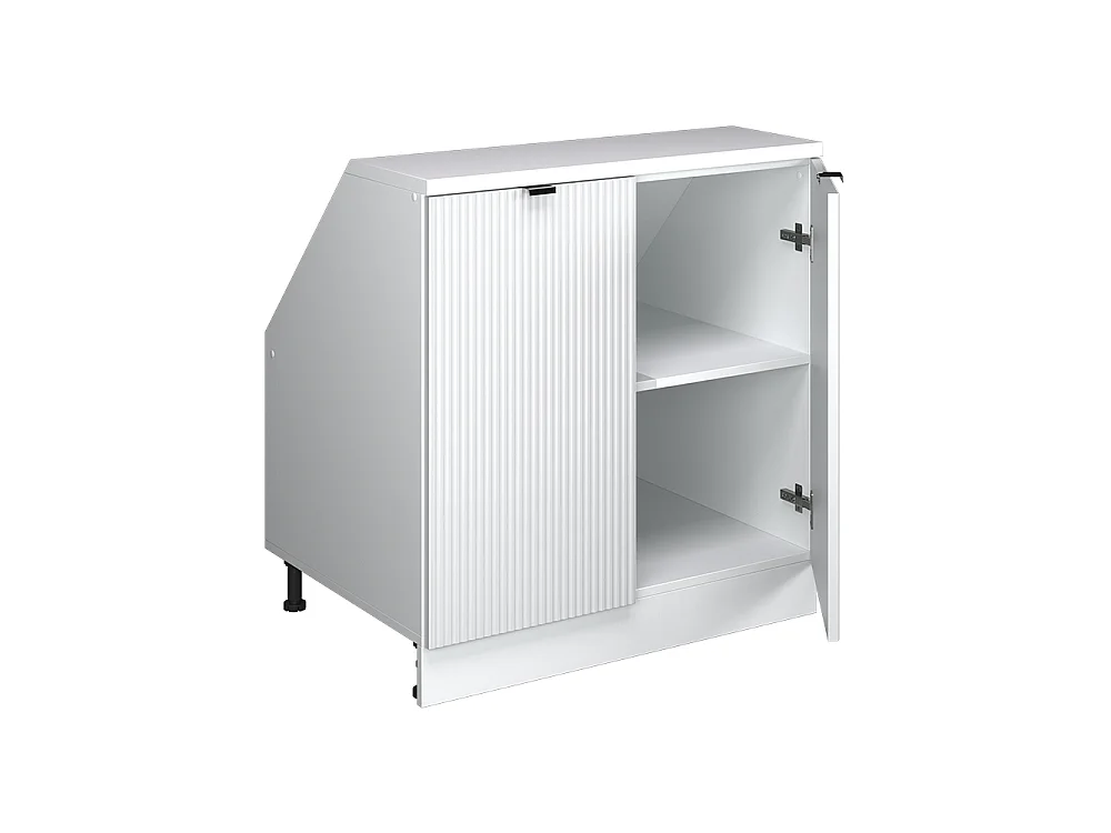 Dachschrägenschrank weiß riffel 80x60x81.6 rion