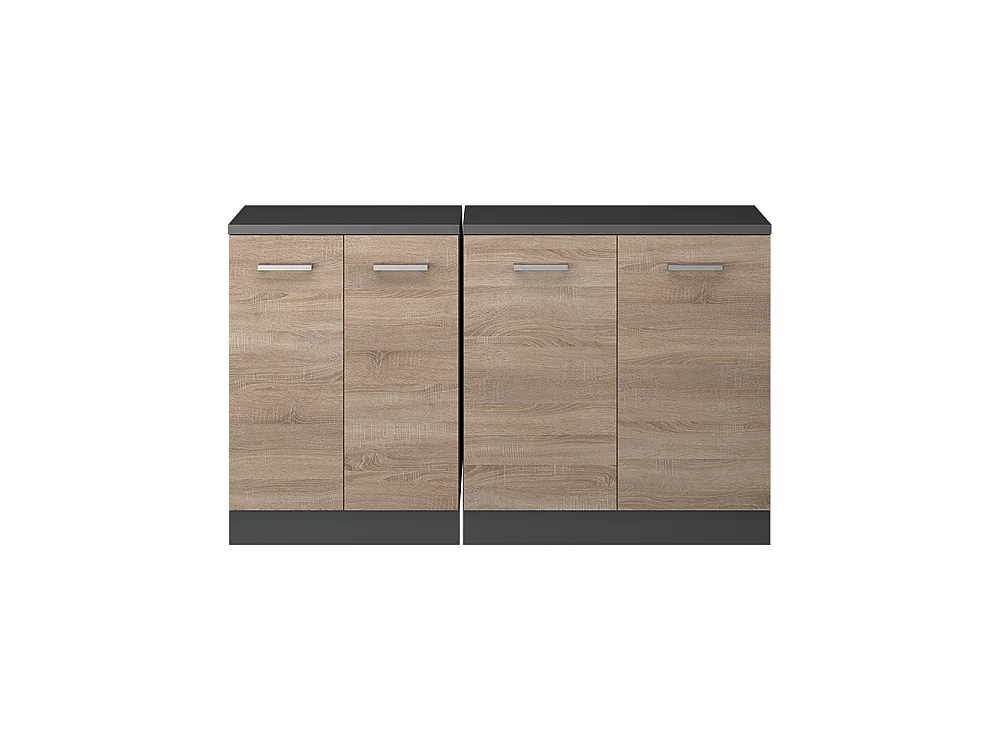 Dachschrägenschrank-Set sonoma 140x60x81.6 rion