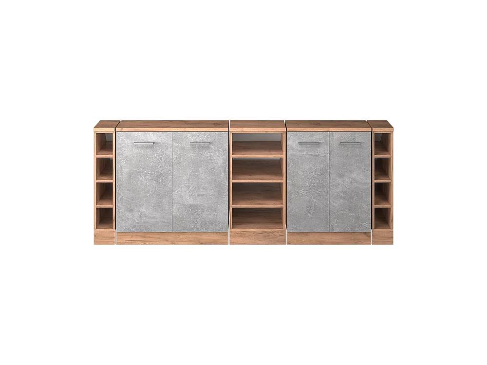 Ensembles de meuble de rangement sous pente béton 210x60x81.6 rion