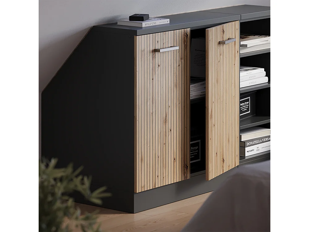 Dachschrägenschrank artisan-eiche 80x60x81.6 rion