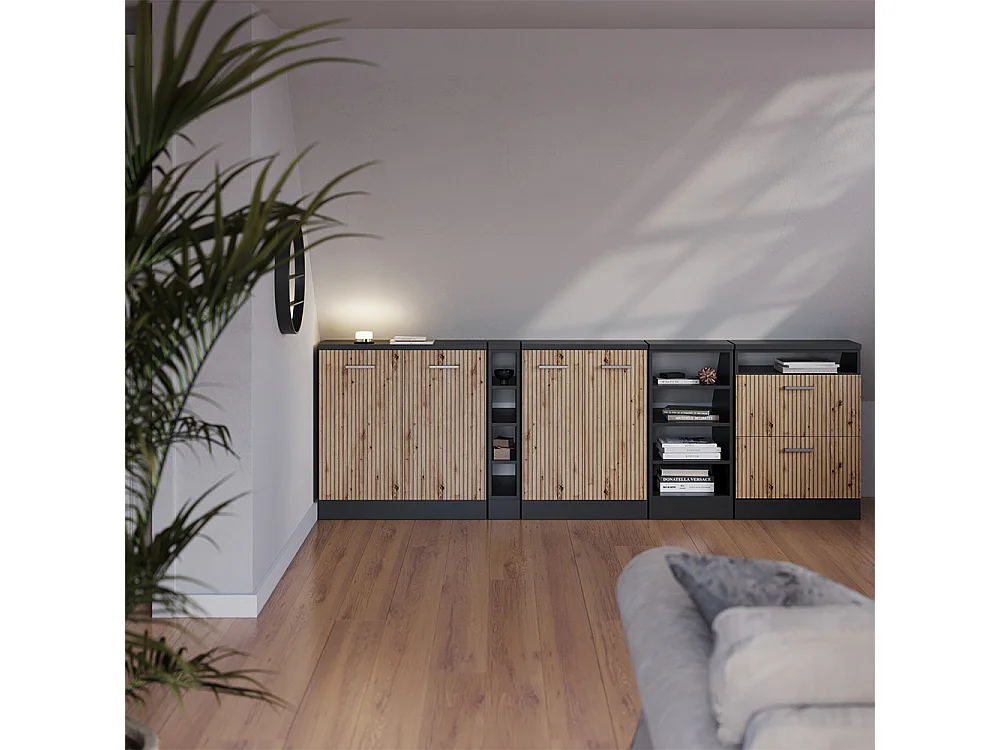 Dachschrägenschrank artisan-eiche 80x60x81.6 rion