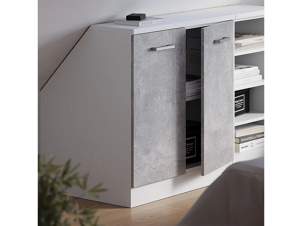Meuble de rangement sous pente béton 80x60x81.6 rion