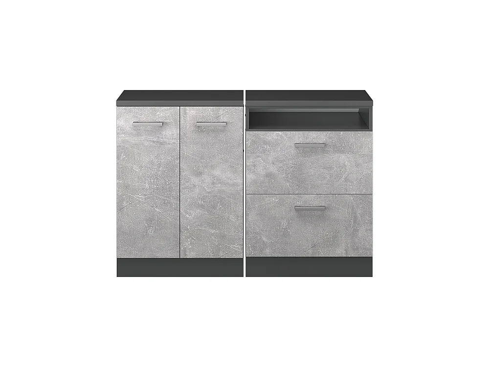 Ensembles de meuble de rangement sous pente béton 120x60x81.6 rion