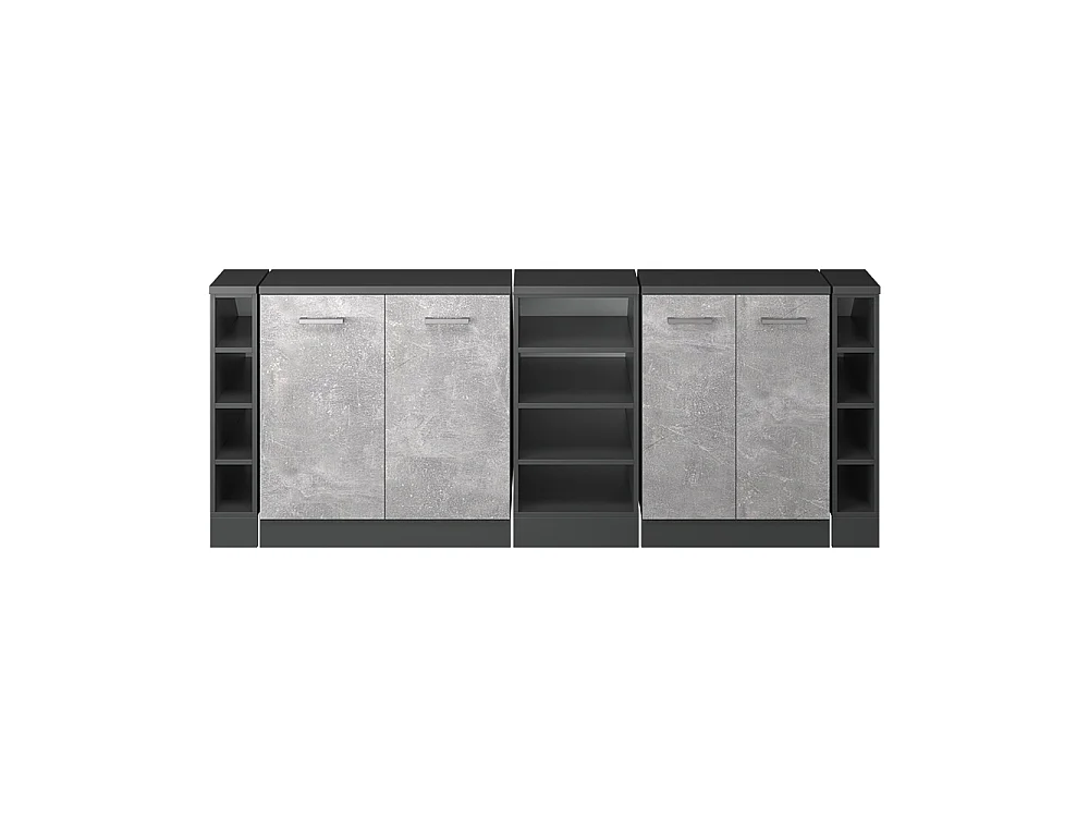 Ensembles de meuble de rangement sous pente béton 210x60x81.6 rion