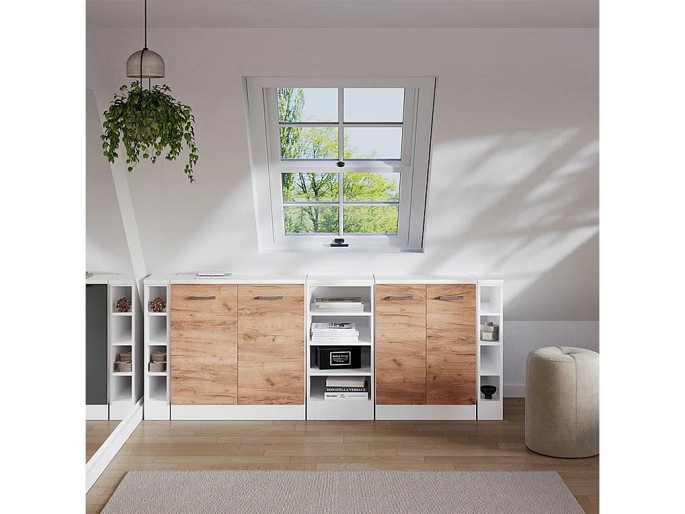 Dachschrägenschrank weiß 15x60x81.8 rion