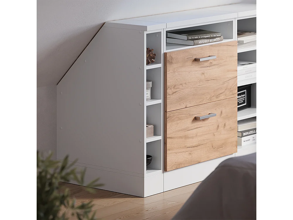 Dachschrägenschrank weiß 15x60x81.8 rion