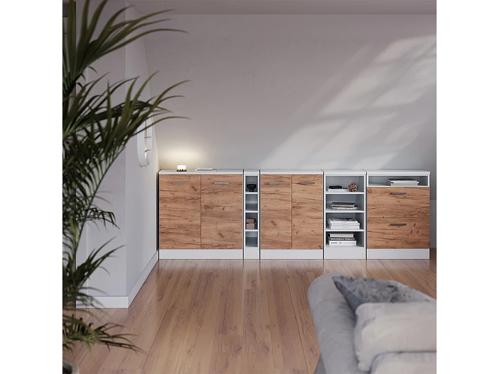 Dachschrägenschrank weiß 15x60x81.8 rion