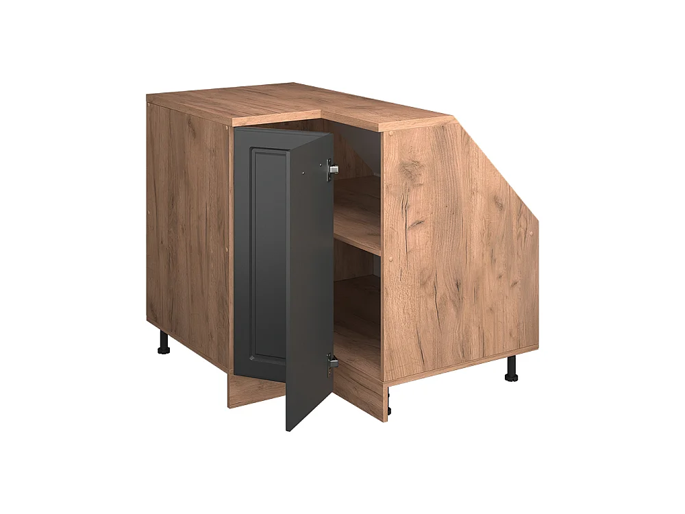 Meuble de rangement sous pente Armoire dangle anthracite campagne 75.6x60x81.6 rion